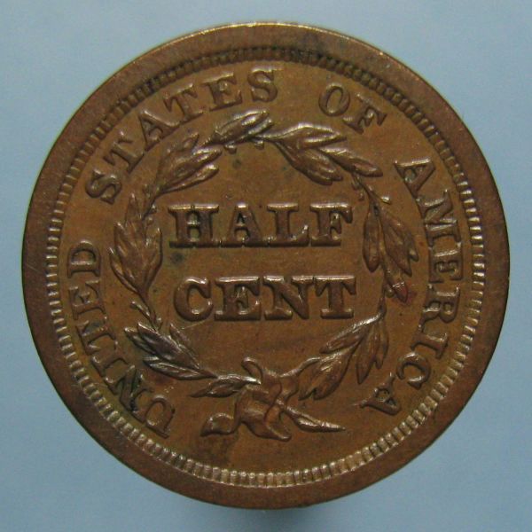 1851-Half-Cent-Weighing-5.30-Grams